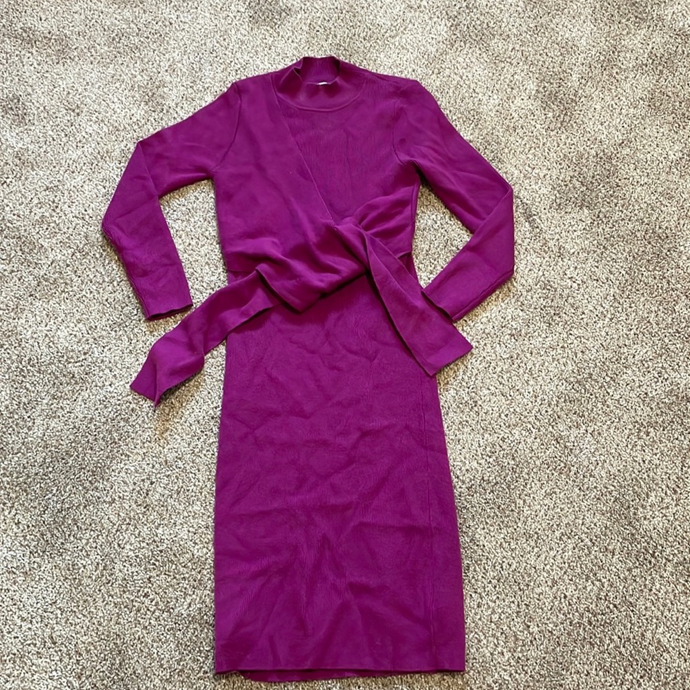 NWOT Sweater, Bodycon, Faux Wrap Dress